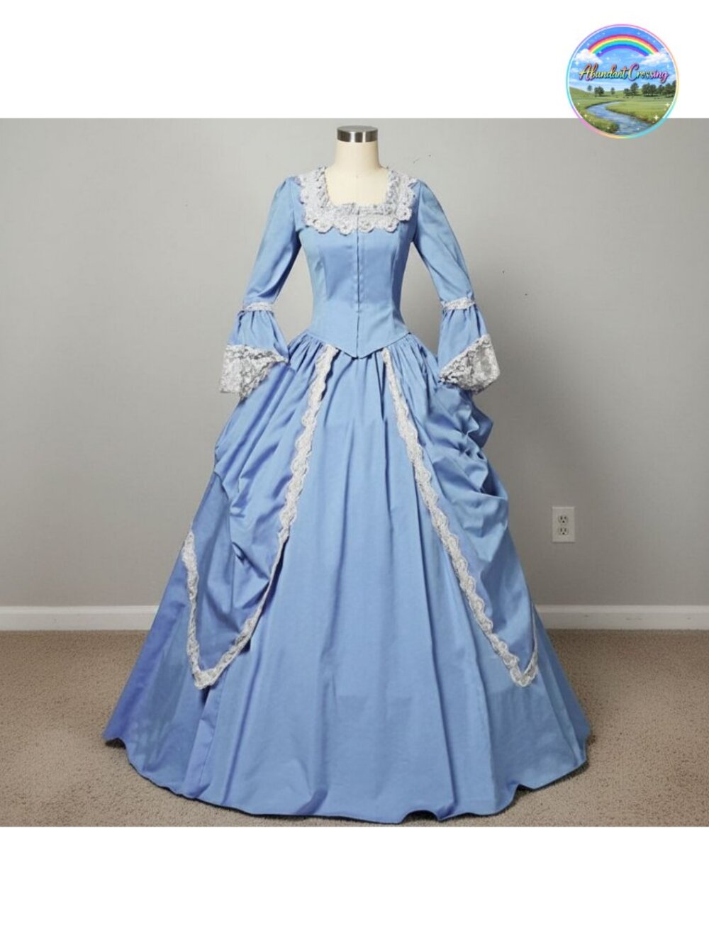 Lace Victorian Marie Antoinette Ball Gown Costume Dress